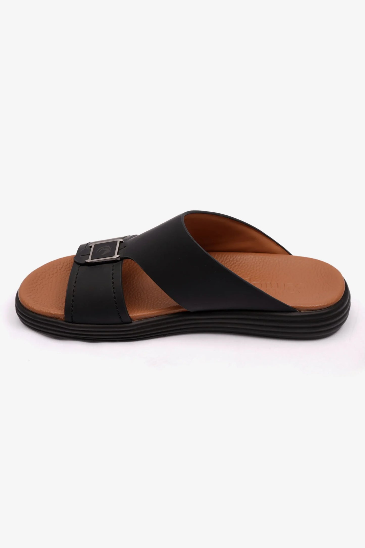 Cavalier Uomo Men's Stylish Trim Arabic Sandals Black MSDCPFAR602