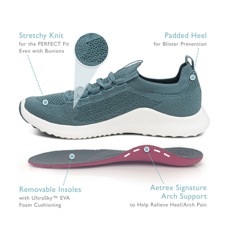 Carly Arch Support Sneakers Black White - Sole Therapy