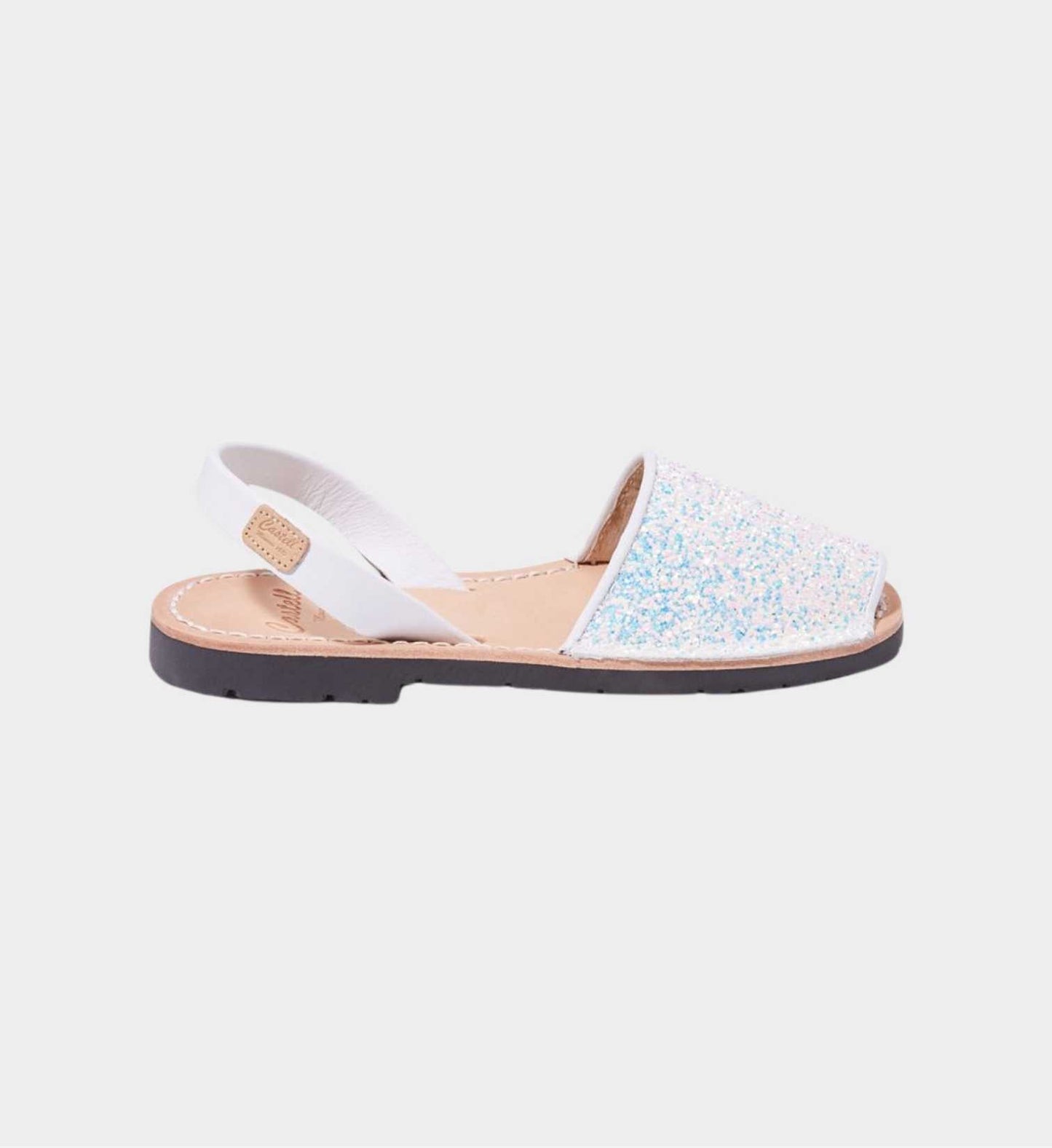 CASTELL IKER GLITTER KIDS SANDAL WHITE