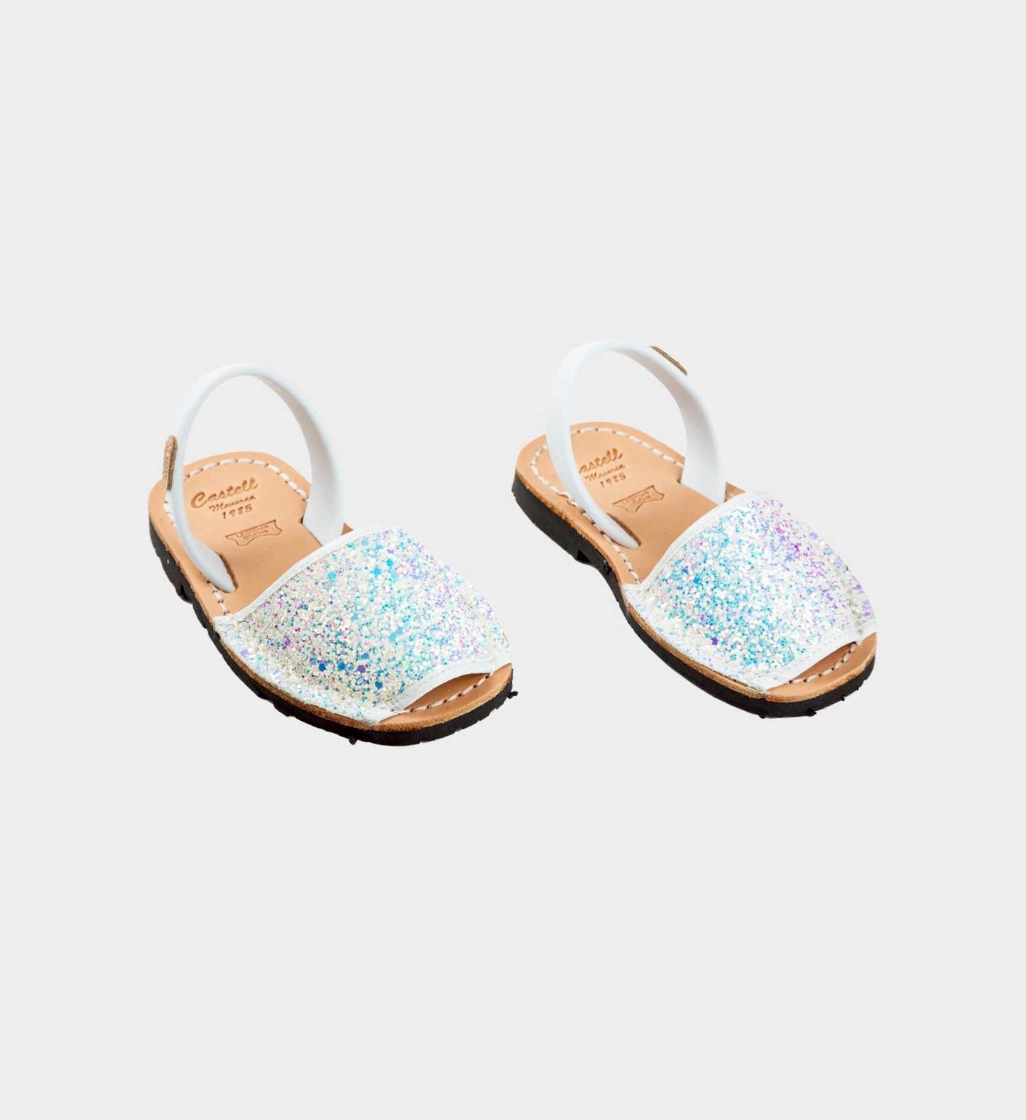 CASTELL IKER GLITTER KIDS SANDAL WHITE