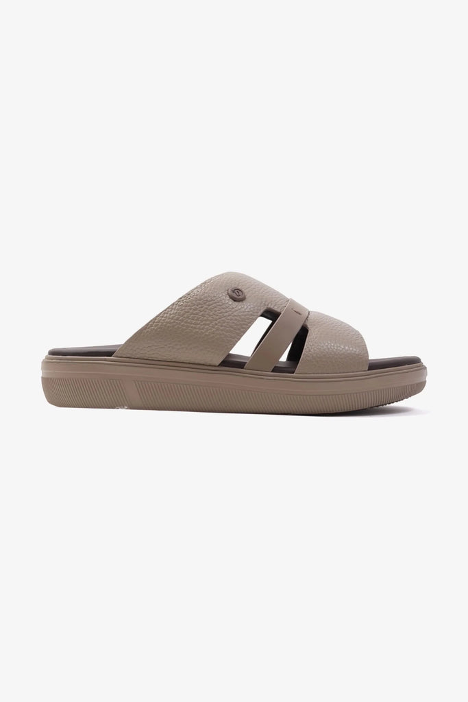 Cavalier Uomo Men's Arabic Genuine Leather Sandals Beige MSDCVJS504 - Sole Therapy