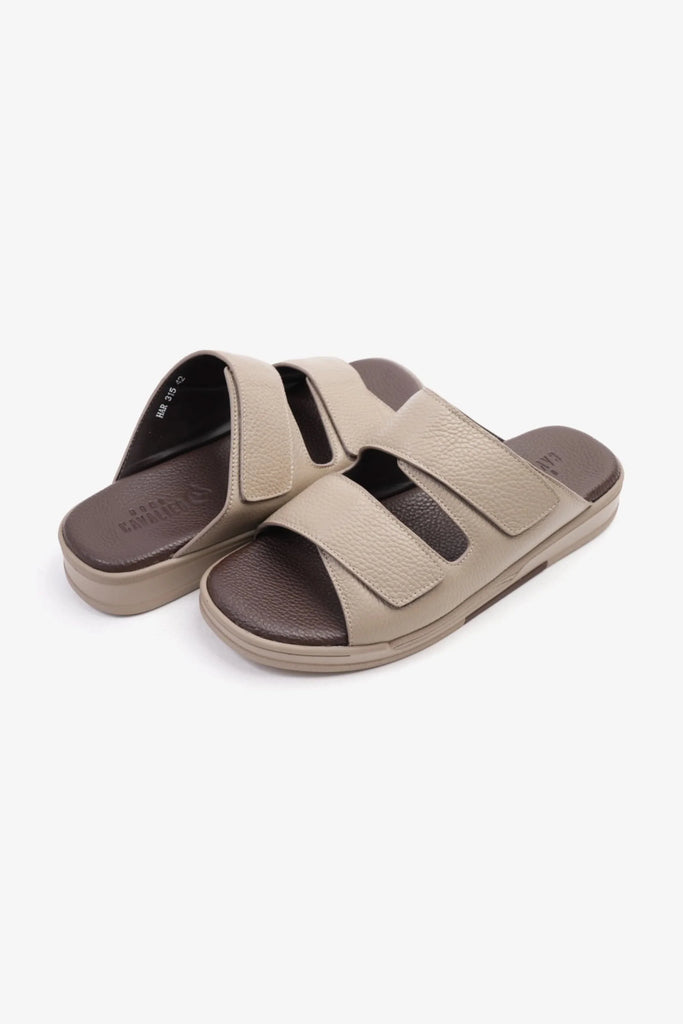 Cavalier Uomo Men's Arabic Leather Sandals Stone MSDCVHAR315 - Sole Therapy