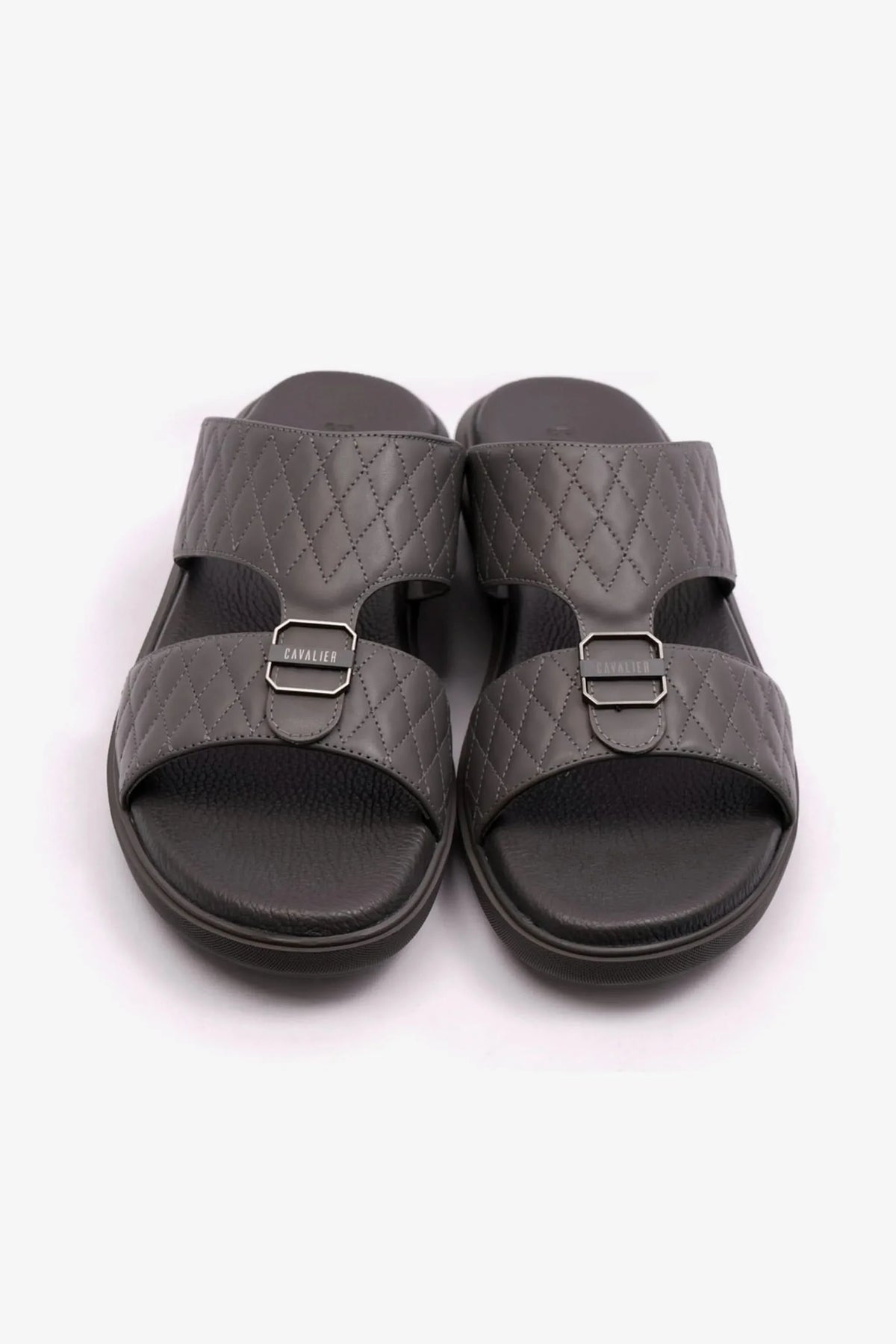 Cavalier Uomo Men's Arabic Quilting Pattern Sandals Grey MSDCVALP108 - Sole Therapy