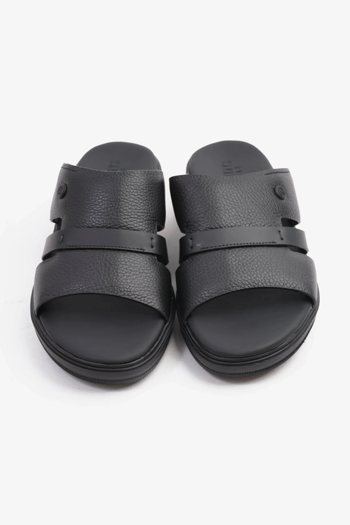 Cavalier Uomo Men's Crafted Genuine Leather Arabic Sandals Black MSDCVJS504 - Sole Therapy