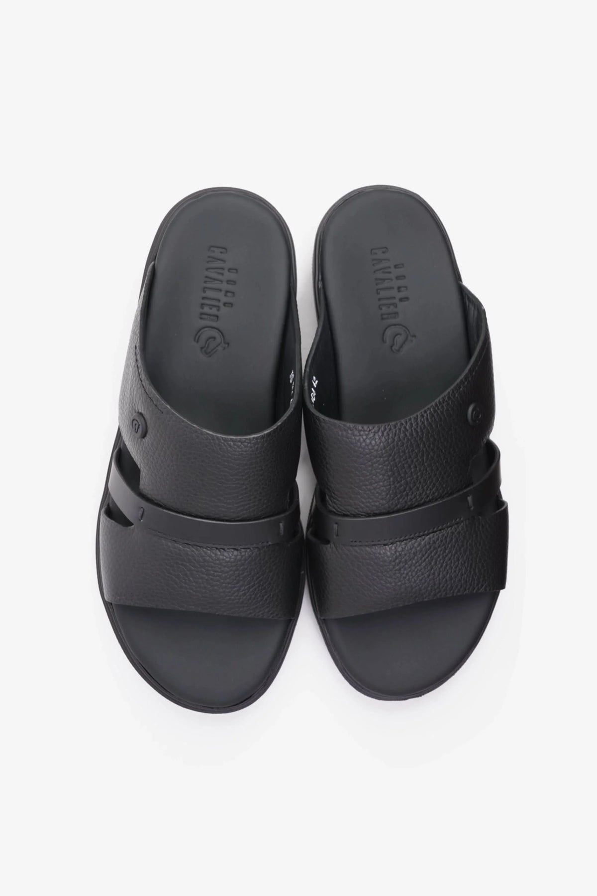 Cavalier Uomo Men's Crafted Genuine Leather Arabic Sandals Black MSDCVJS504 - Sole Therapy