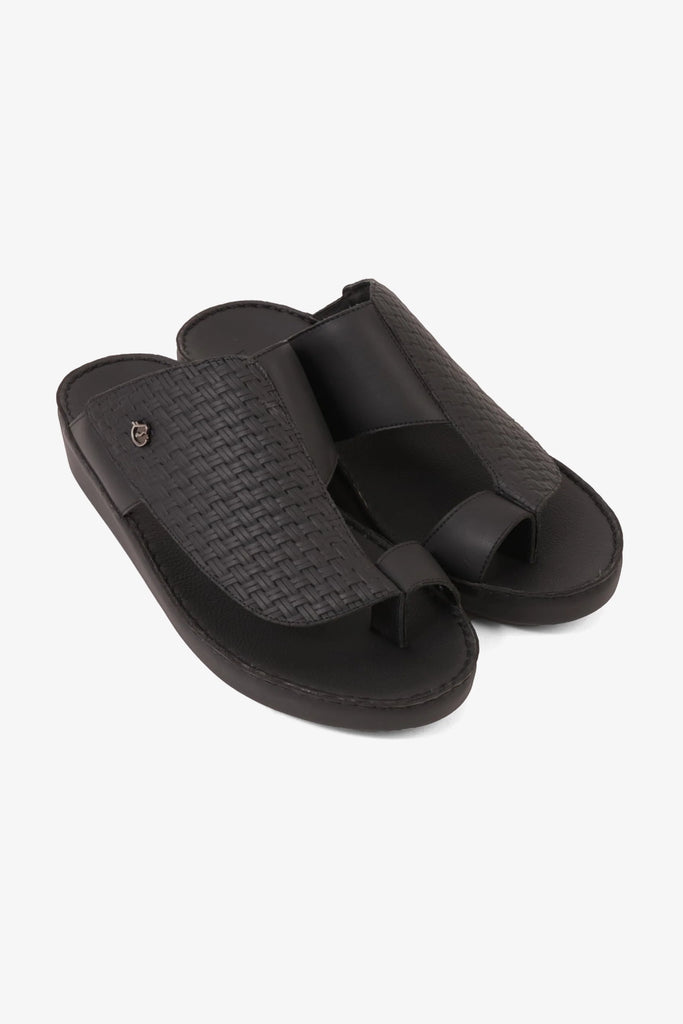Cavalier Uomo Men's Elite Handcrafted Leather Arabic Sandals Black MSDCV1118 - Sole Therapy