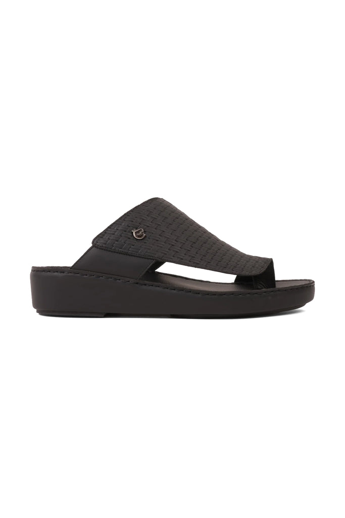 Cavalier Uomo Men's Elite Handcrafted Leather Arabic Sandals Black MSDCV1118 - Sole Therapy