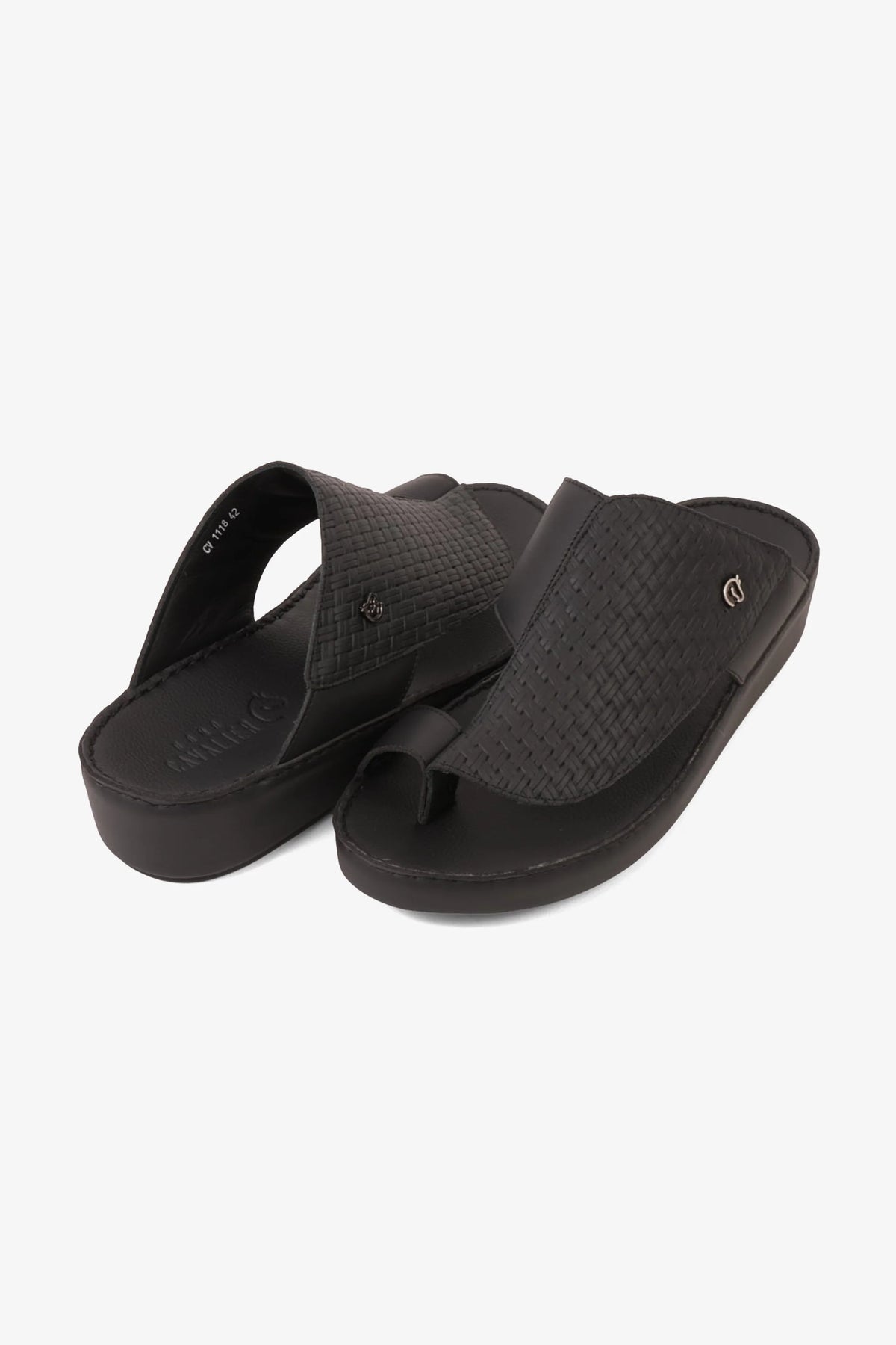 Cavalier Uomo Men's Elite Handcrafted Leather Arabic Sandals Black MSDCV1118 - Sole Therapy