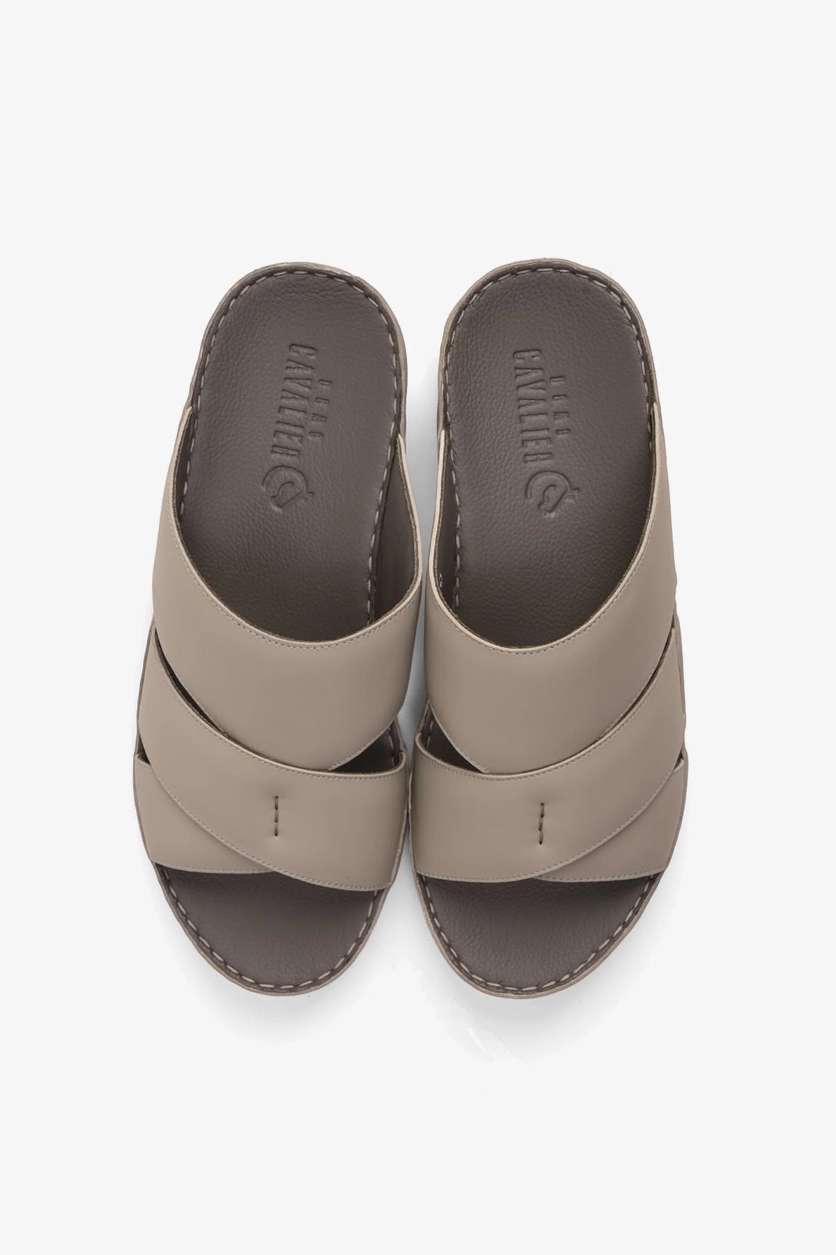 Cavalier Uomo Men's Genuine Leather Arabic Sandals Light-Grey MSDCV1108 - Sole Therapy