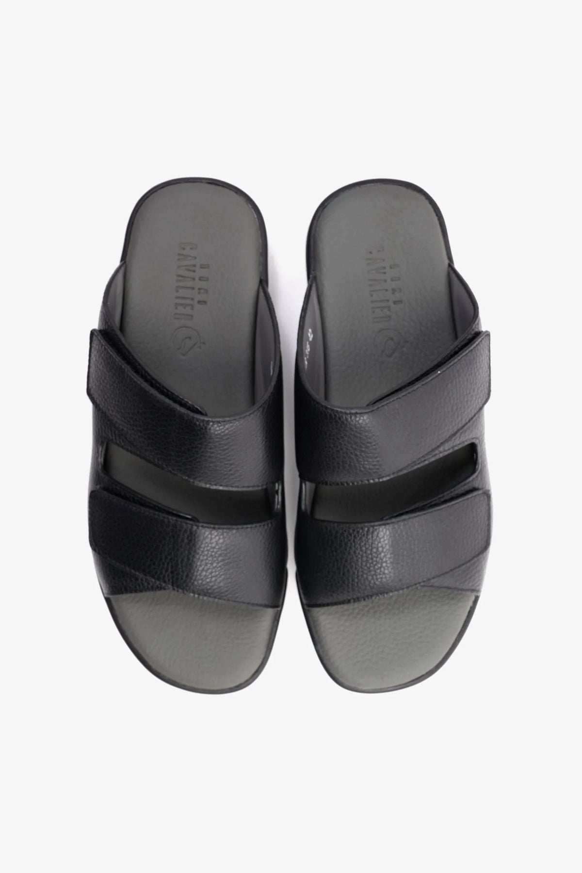 Cavalier Uomo Men's Leather Arabic Sandals Black MSDCVHAR315 - Sole Therapy