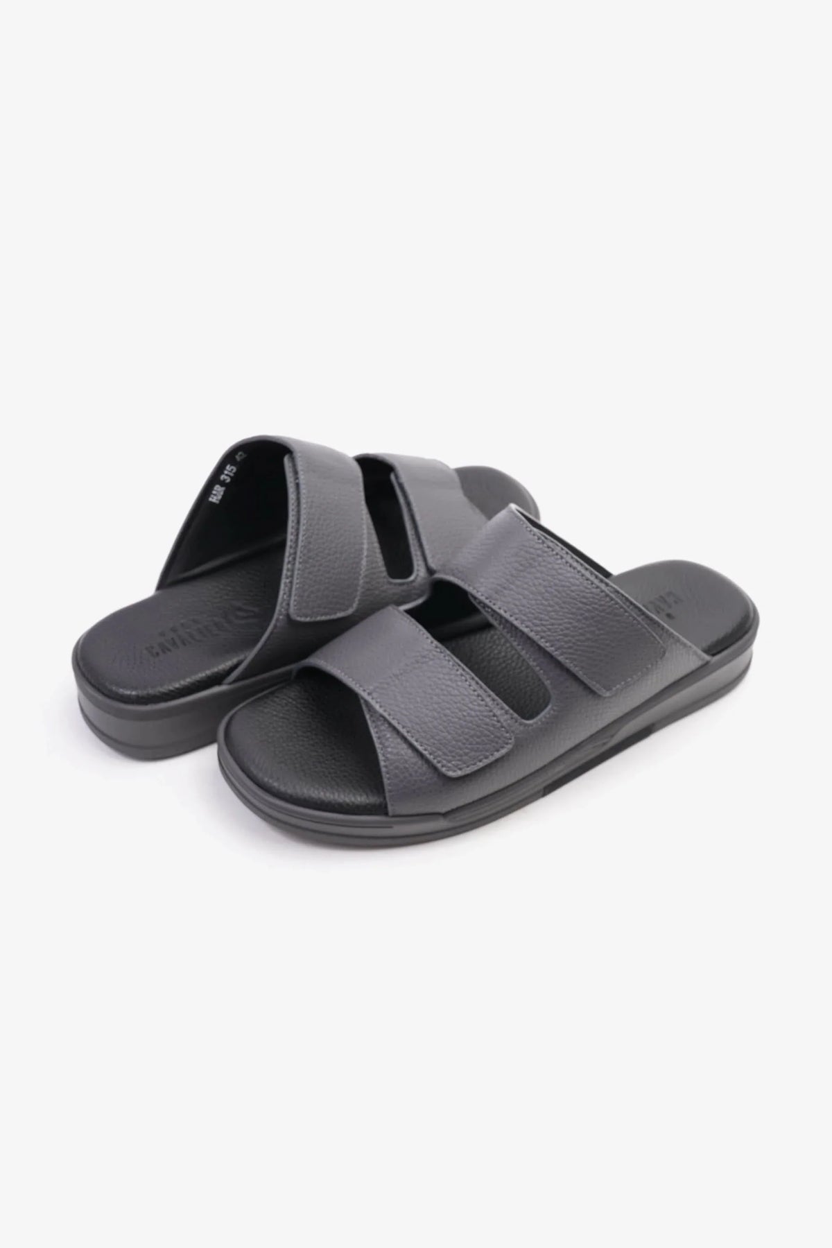 Cavalier Uomo Men's Leather Arabic Sandals Grey MSDCVHAR315 - Sole Therapy