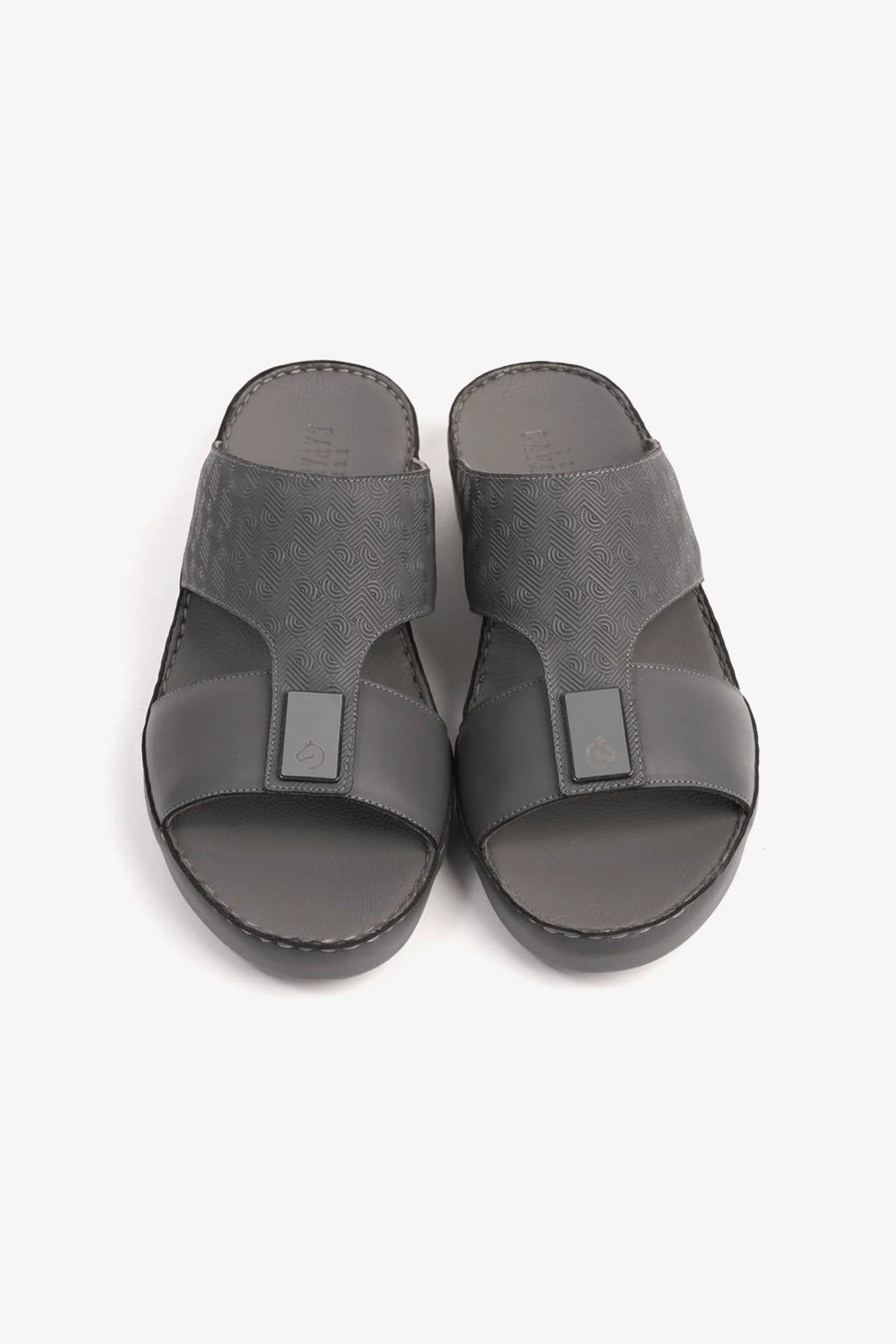 Cavalier Uomo Men's Leather Sandals Grey MSDCV1106 - Sole Therapy