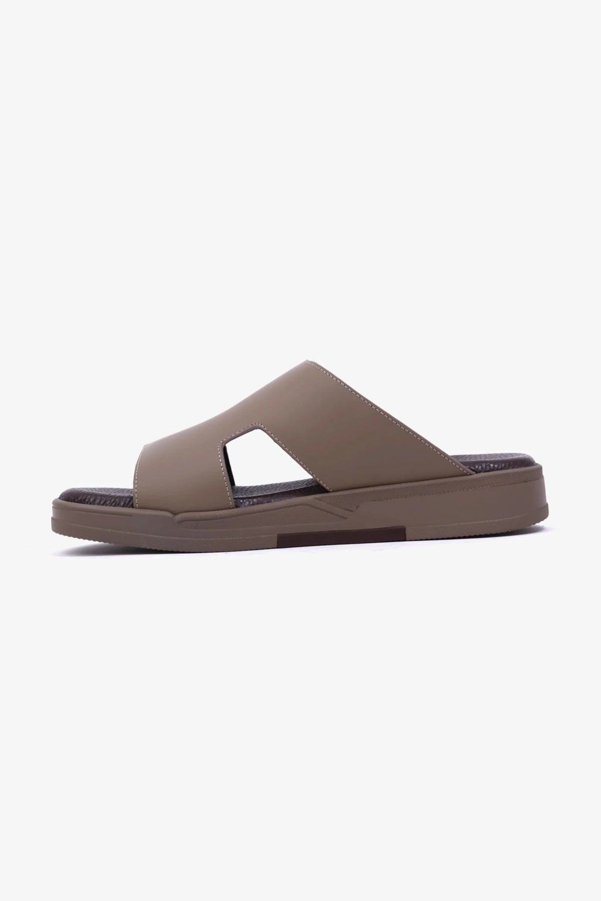 Cavalier Uomo Men's Leather Slide Sandals Stone MSDCVHAR312 - Sole Therapy