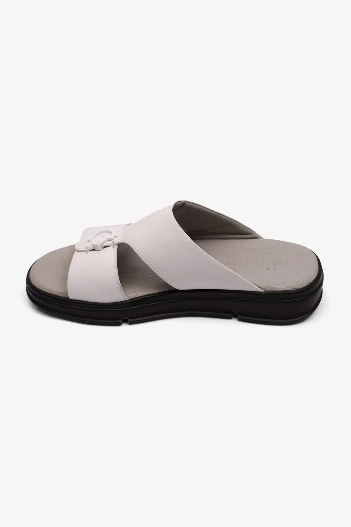Cavalier Uomo Men's Lightweight Matt Leather Sandals White MSDCVLEO402 - Sole Therapy