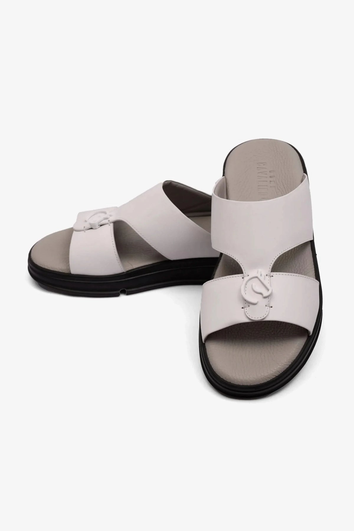 Cavalier Uomo Men's Lightweight Matt Leather Sandals White MSDCVLEO402 - Sole Therapy