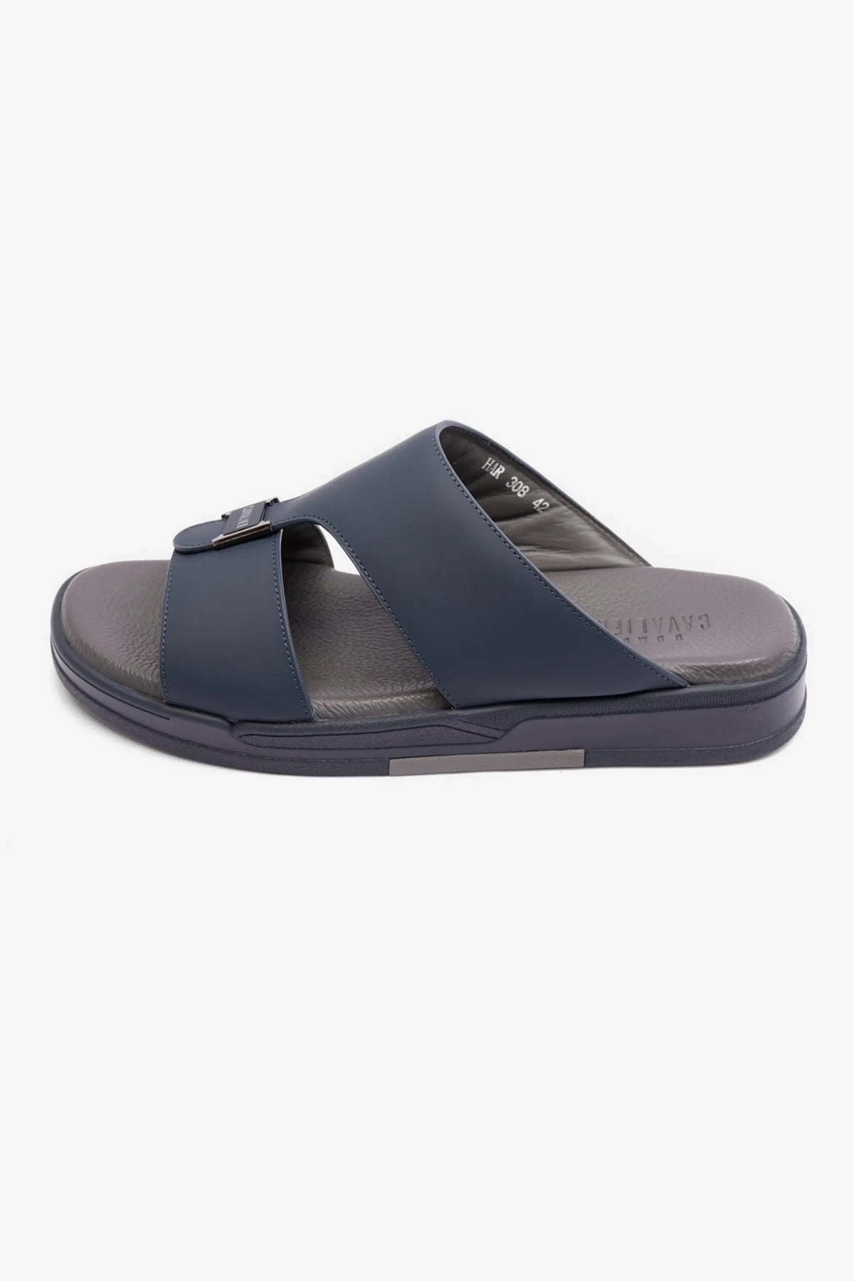 Cavalier Uomo Men's Matte Leather Arabic Sandals Navy MSDCVHAR308 - Sole Therapy