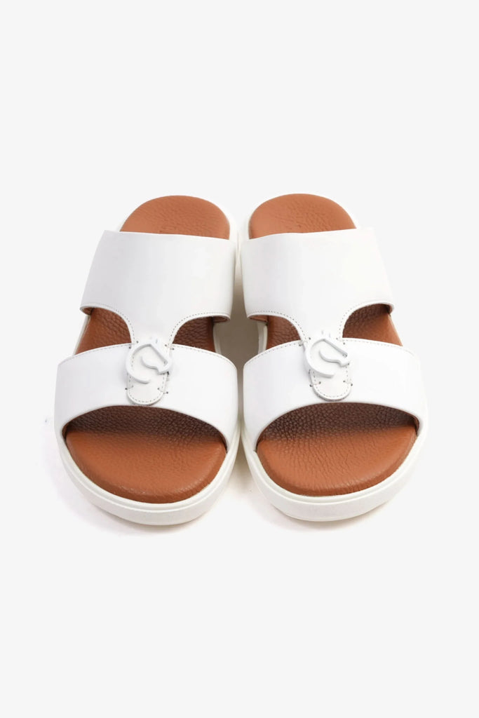 Cavalier Uomo Men's Soft Footbed Arabic Sandals White MSDCVALP101 - Sole Therapy