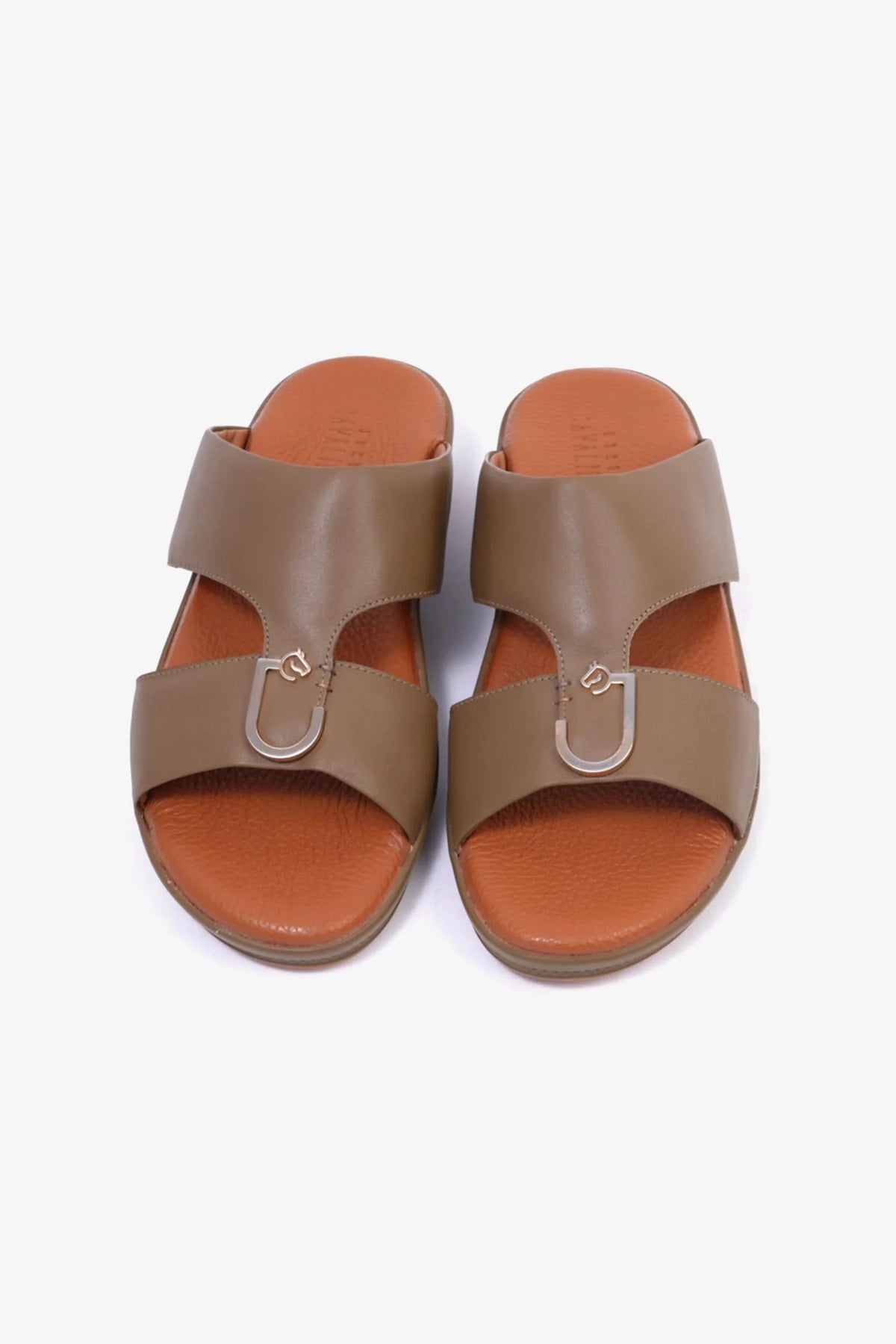 Cavalier Uomo Men's Textured Leather Sandals Mushroom MSDCVDLR201 - Sole Therapy