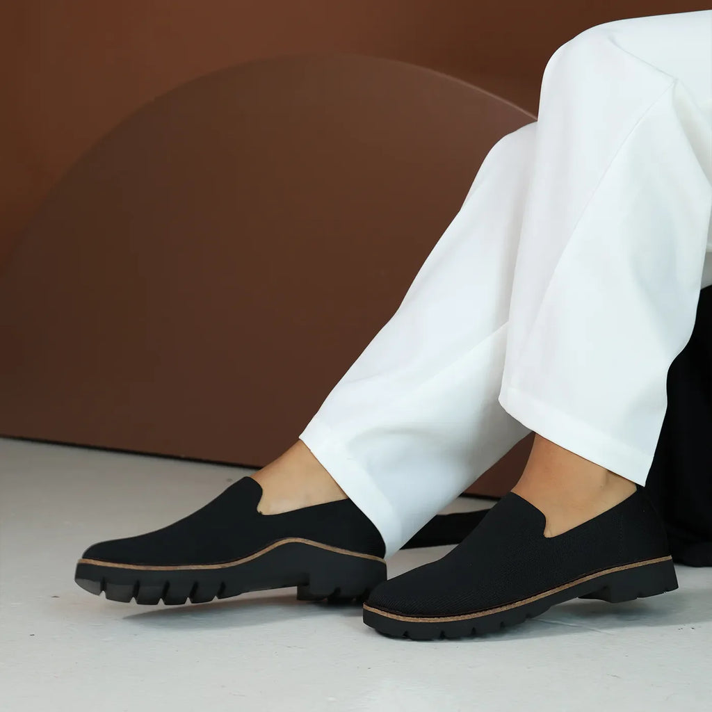 Chloe Women Slip On Loafers Black - Sole Therapy