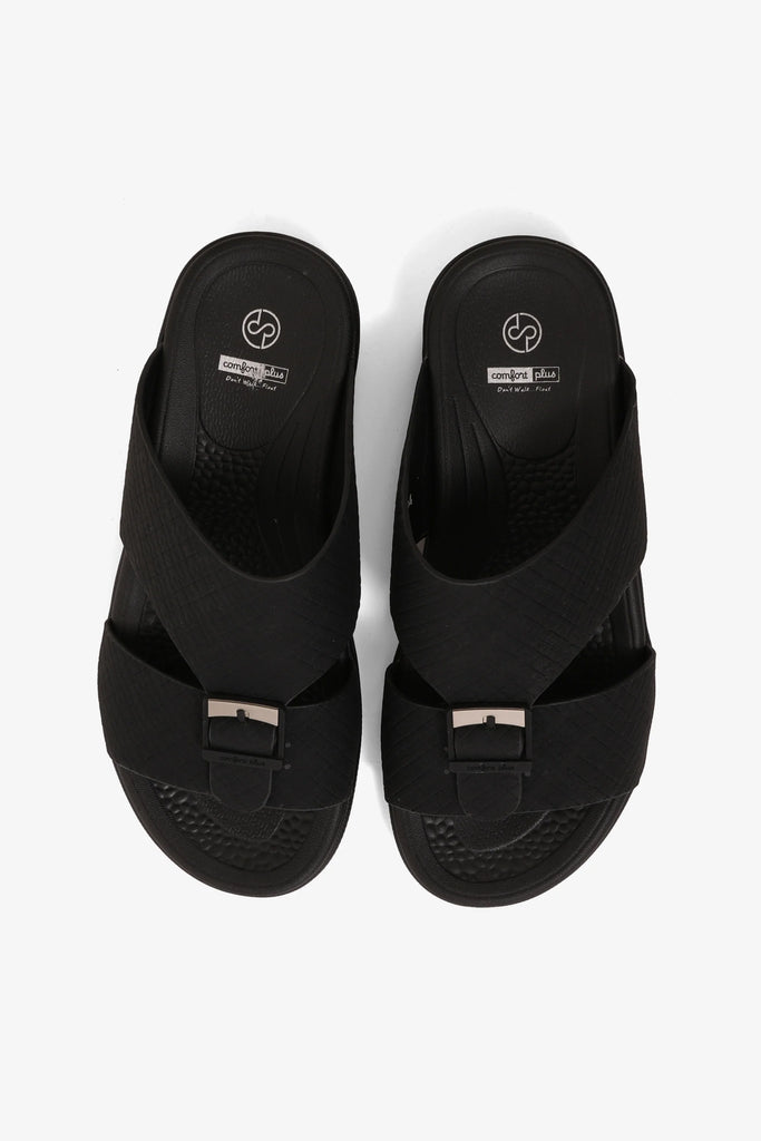 Comfort Plus Boys' Classic Arabic Sandals Black BSDGBCPBY2201 - Sole Therapy