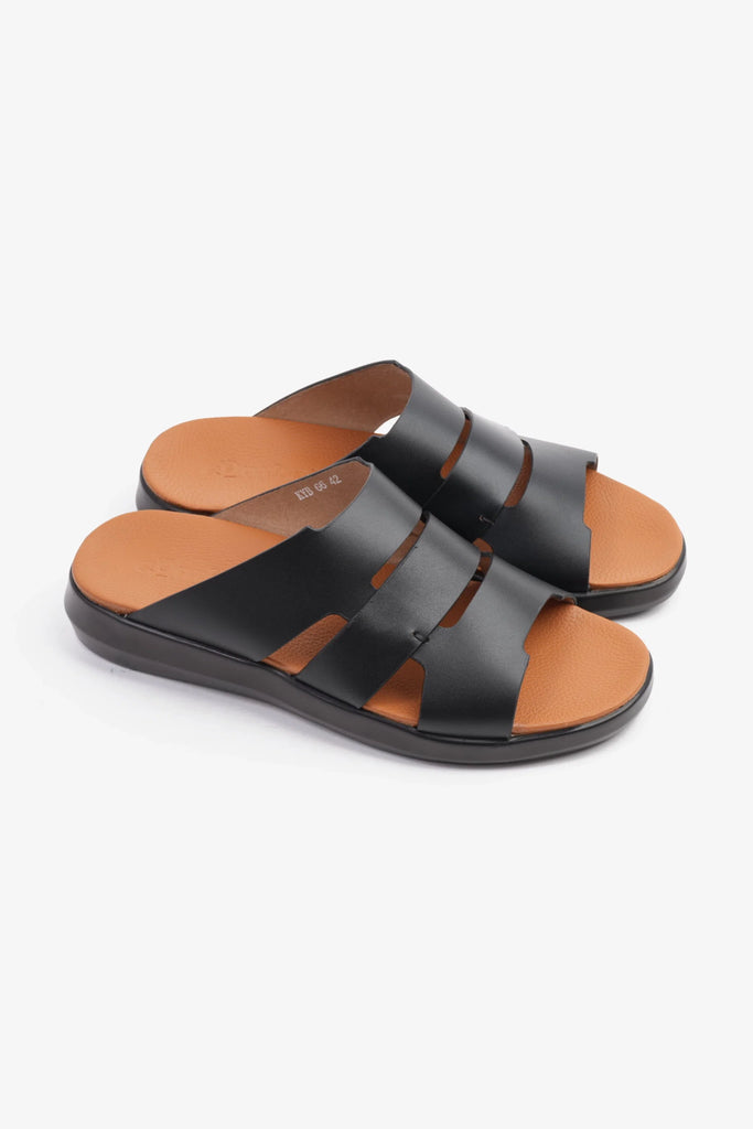 Comfort Plus Men's 2.2mm Arabic Sandals Black MSDCPKYB66 - Sole Therapy
