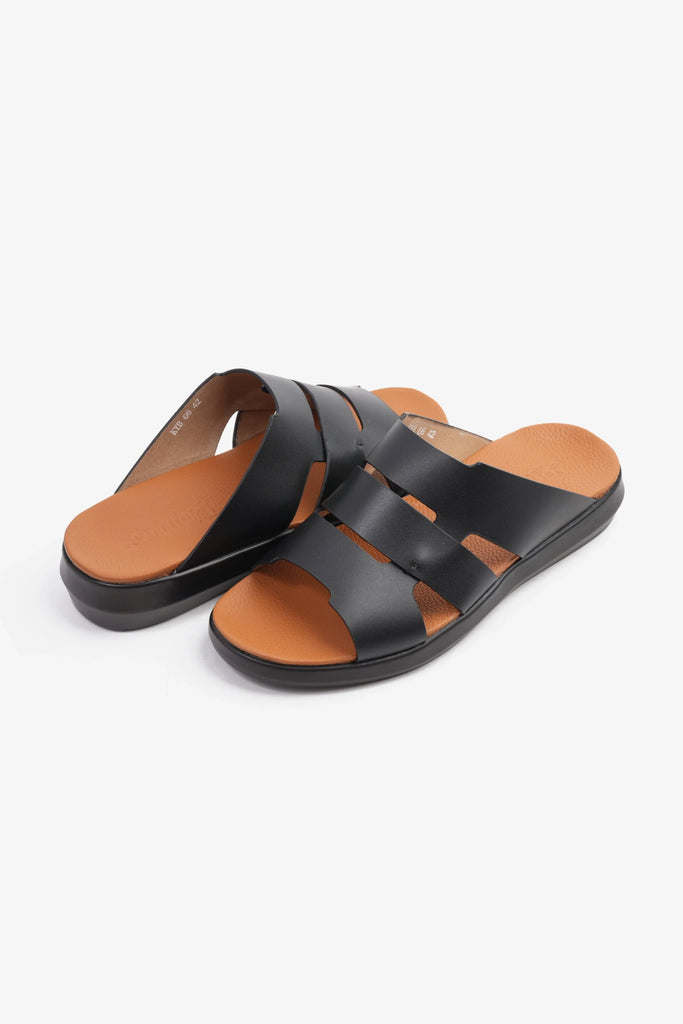 Comfort Plus Men's 2.2mm Arabic Sandals Black MSDCPKYB66 - Sole Therapy