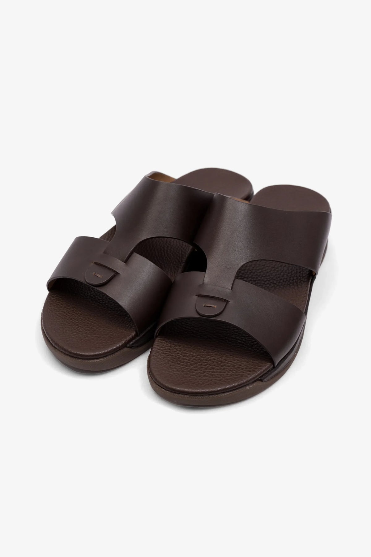 Comfort Plus Men's Antiskid Grip Matt Leather Sandals Brown MSDCPJY076 - Sole Therapy