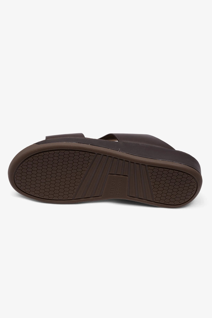 Comfort Plus Men's Antiskid Grip Matt Leather Sandals Brown MSDCPJY076 - Sole Therapy