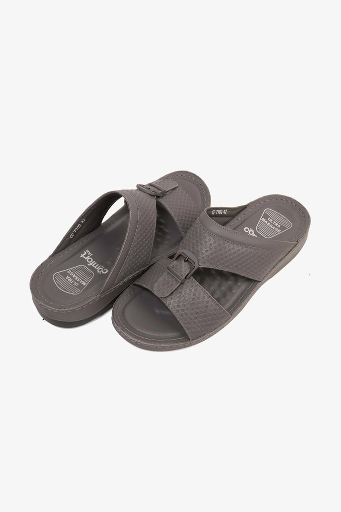 Comfort Plus Men's Arabic Sandals Grey MSDCP7702 - Sole Therapy