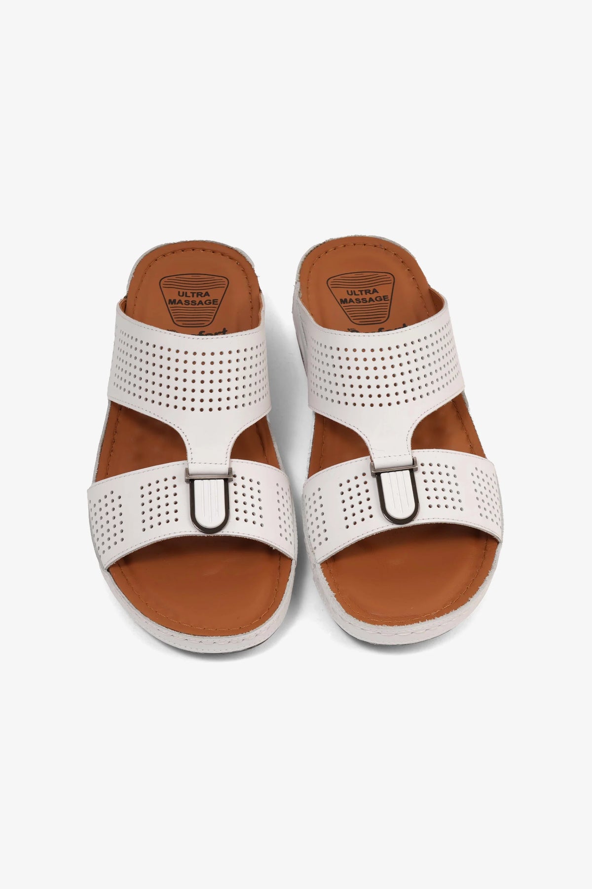 Comfort Plus Men's Arabic Sandals White CP 7708 - Sole Therapy