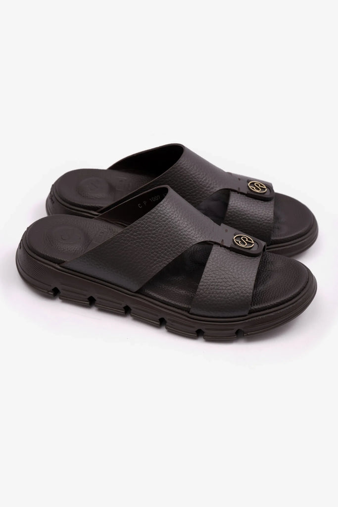 Comfort Plus Men's Arabic Soft Milled Sandals Brown MSDCP1007 - Sole Therapy