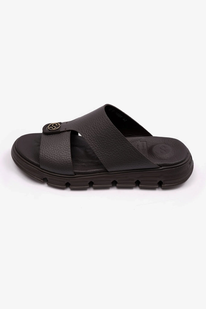 Comfort Plus Men's Arabic Soft Milled Sandals Brown MSDCP1007 - Sole Therapy