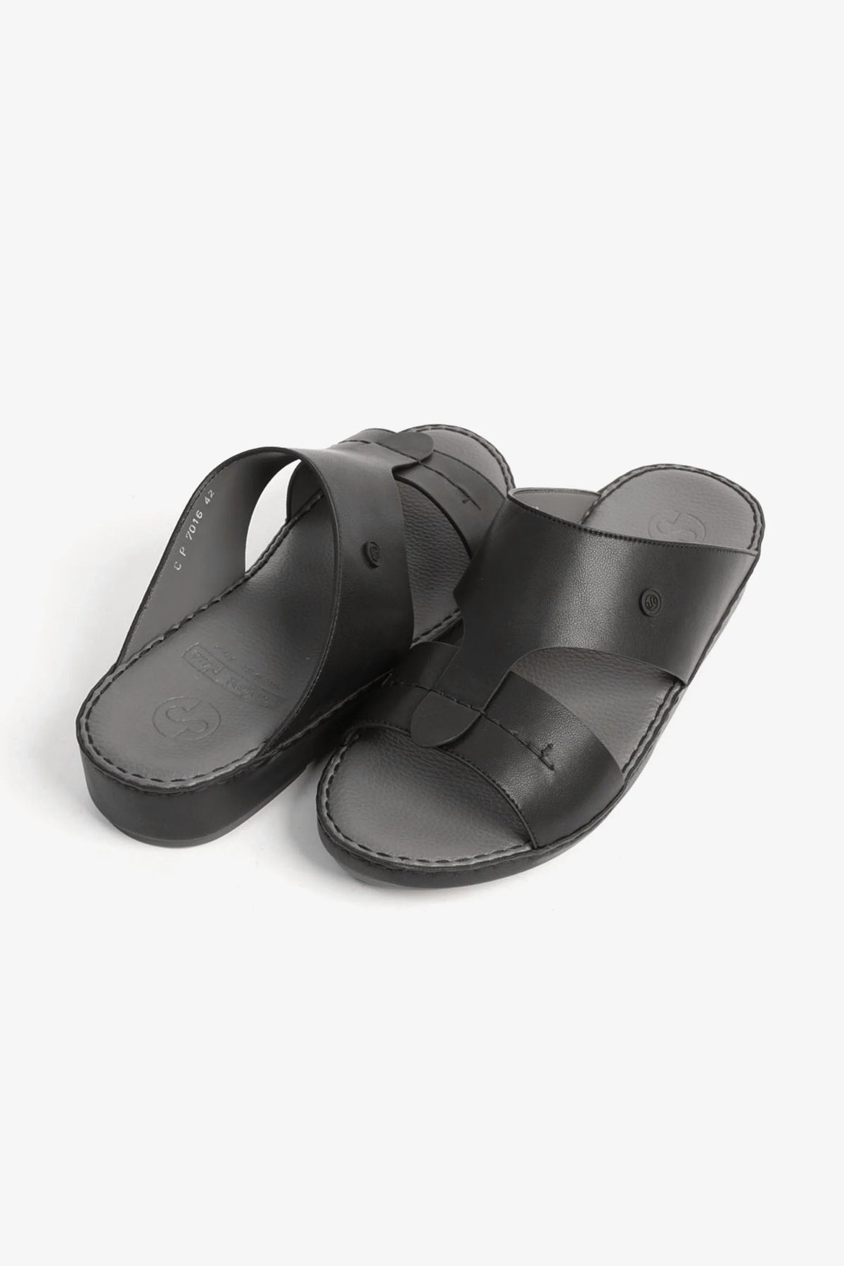 Comfort Plus Men's Classic Arabic Sandals Black MSDCP7016 - Sole Therapy