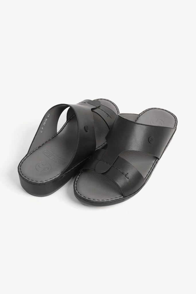 Comfort Plus Men's Classic Arabic Sandals Black MSDCP7016 - Sole Therapy