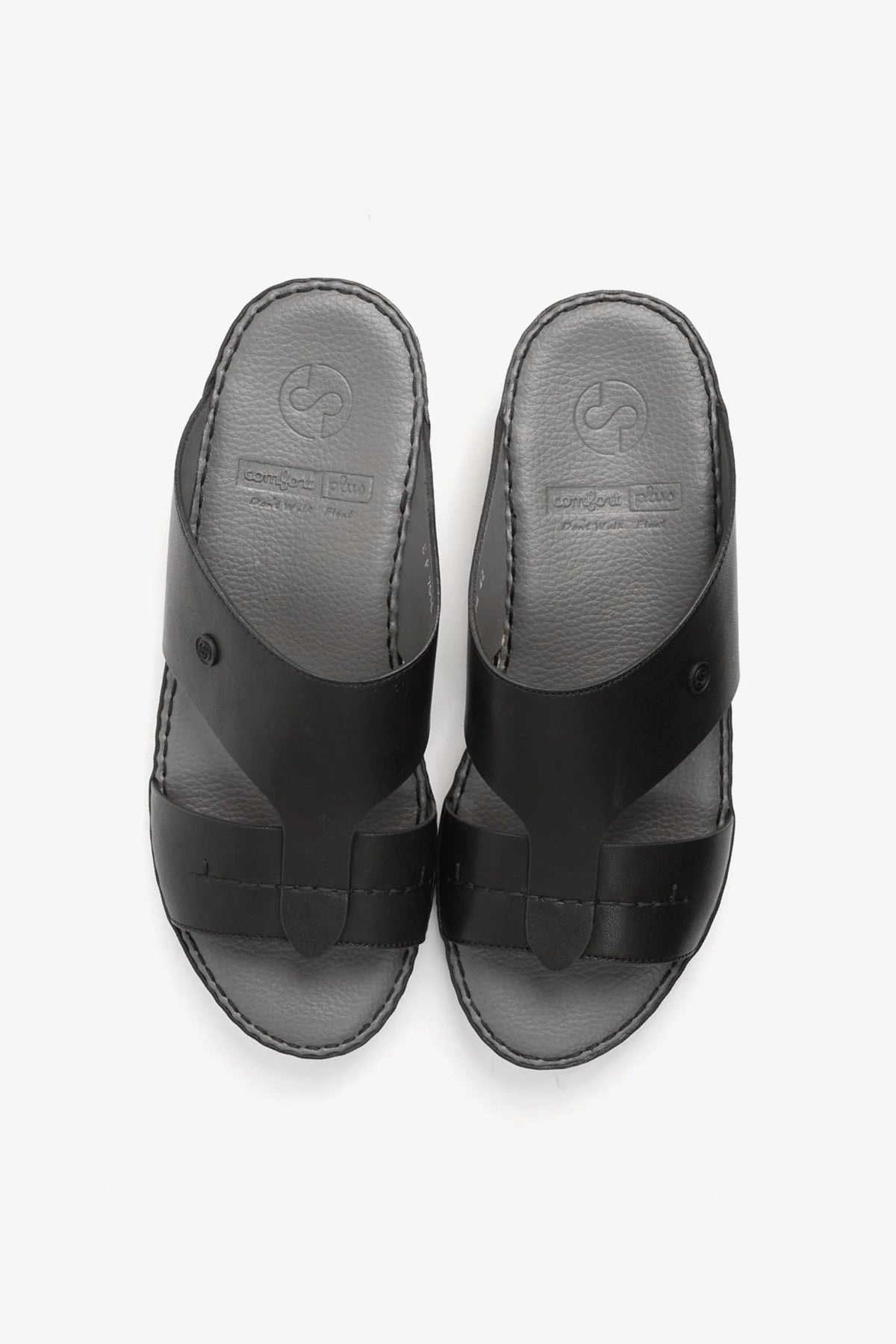 Comfort Plus Men's Classic Arabic Sandals Black MSDCP7016 - Sole Therapy