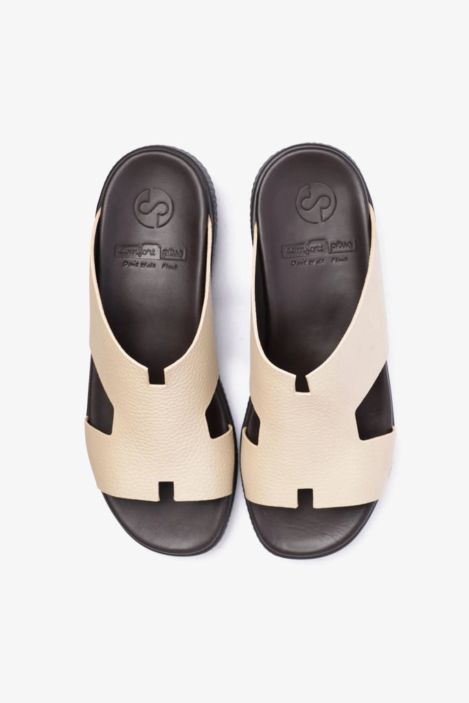 Comfort Plus Men's Classic Leather Sandals Mandorla D105 - Sole Therapy
