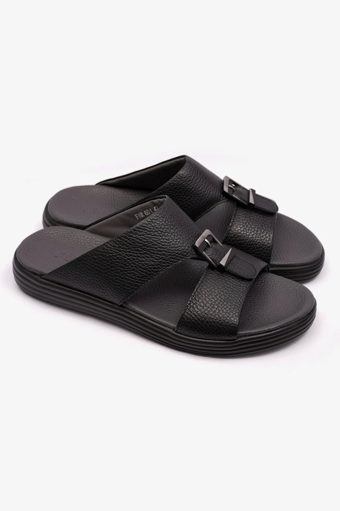 Comfort Plus Men's Classic Trim Sandals Black MSDCPFAR601 - Sole Therapy