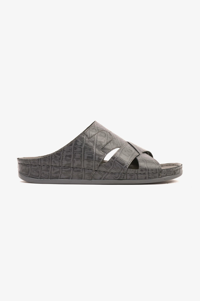 Comfort Plus Men's Cushioned Arabic Sandals Grey MSDCPAV03 - Sole Therapy