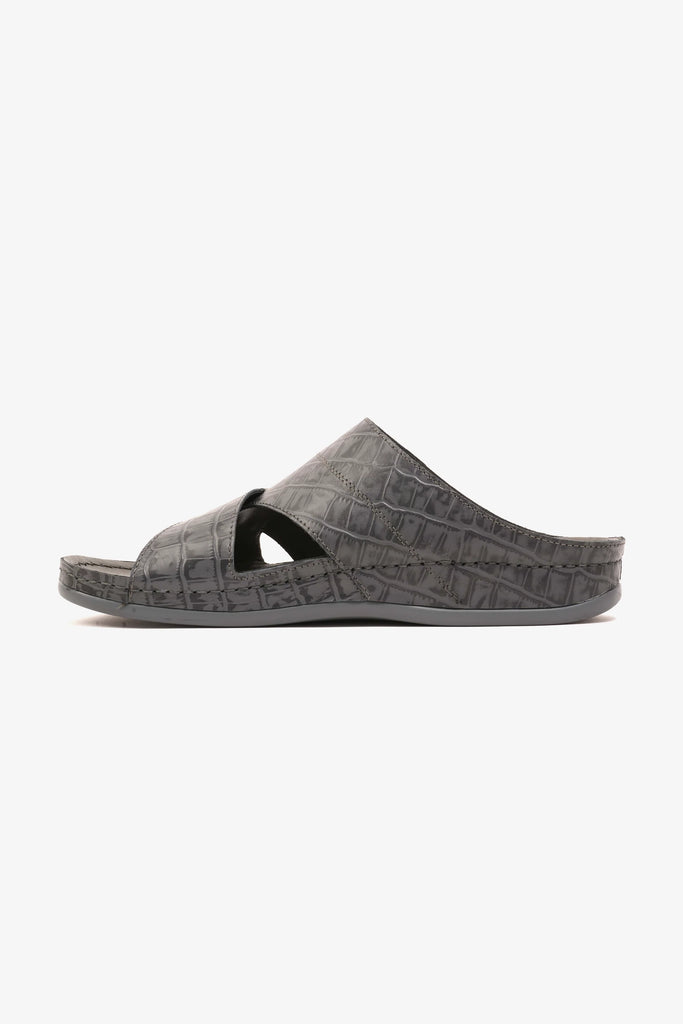 Comfort Plus Men's Cushioned Arabic Sandals Grey MSDCPAV03 - Sole Therapy