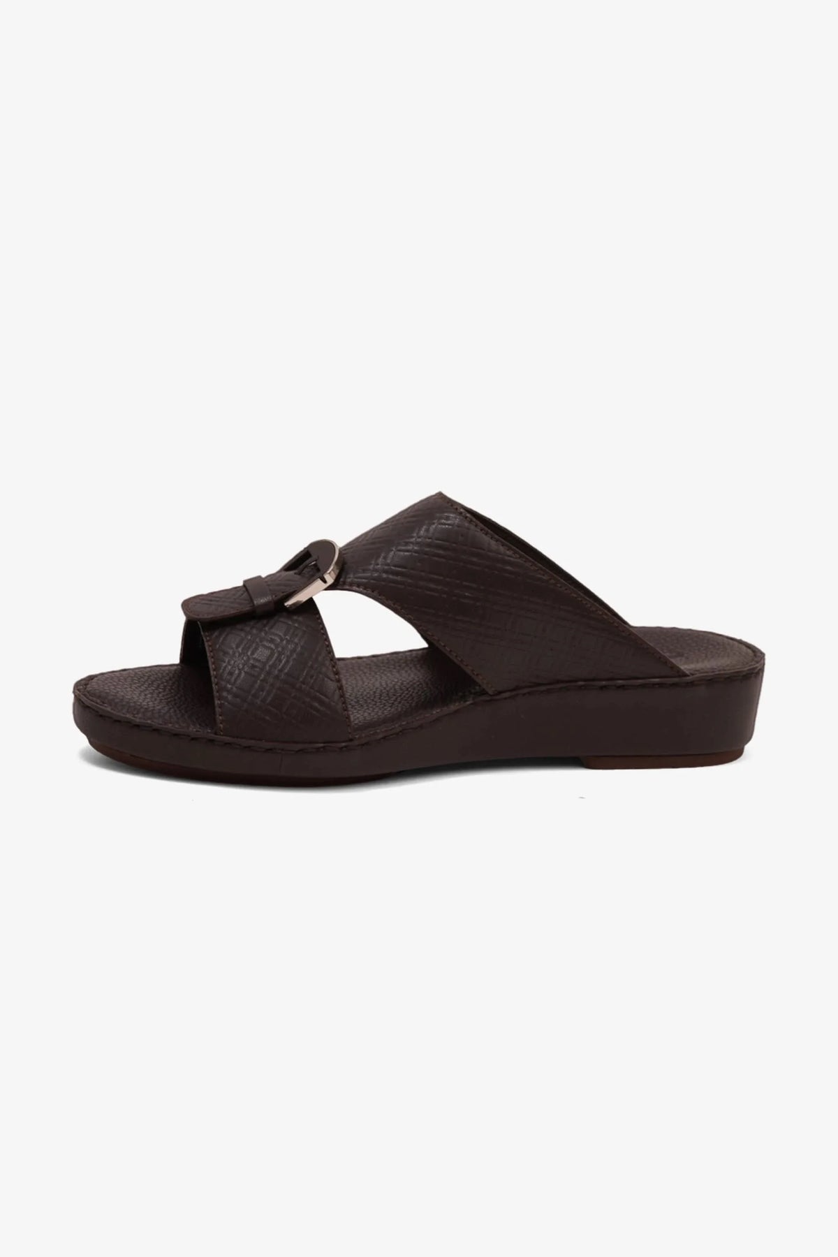 Comfort Plus Men's Cushioned Leather Arabic Sandals Brown MSDCP7013 - Sole Therapy