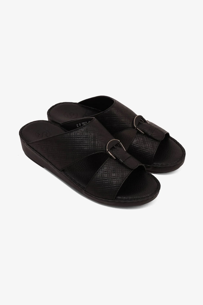 Comfort Plus Men's Cushioned Slip-On Sandals Black MSDCP7013 - Sole Therapy
