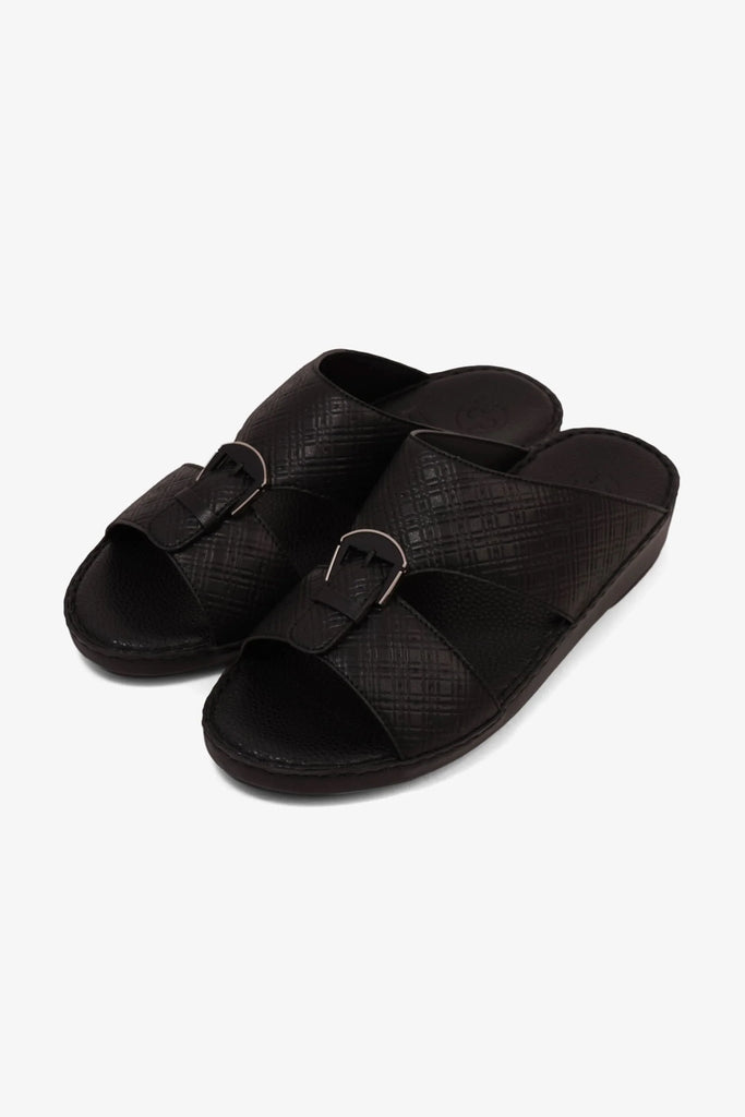 Comfort Plus Men's Cushioned Slip-On Sandals Black MSDCP7013 - Sole Therapy