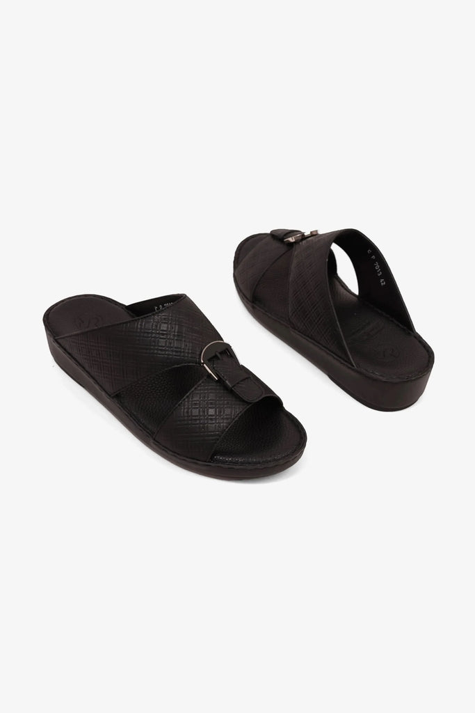 Comfort Plus Men's Cushioned Slip-On Sandals Black MSDCP7013 - Sole Therapy