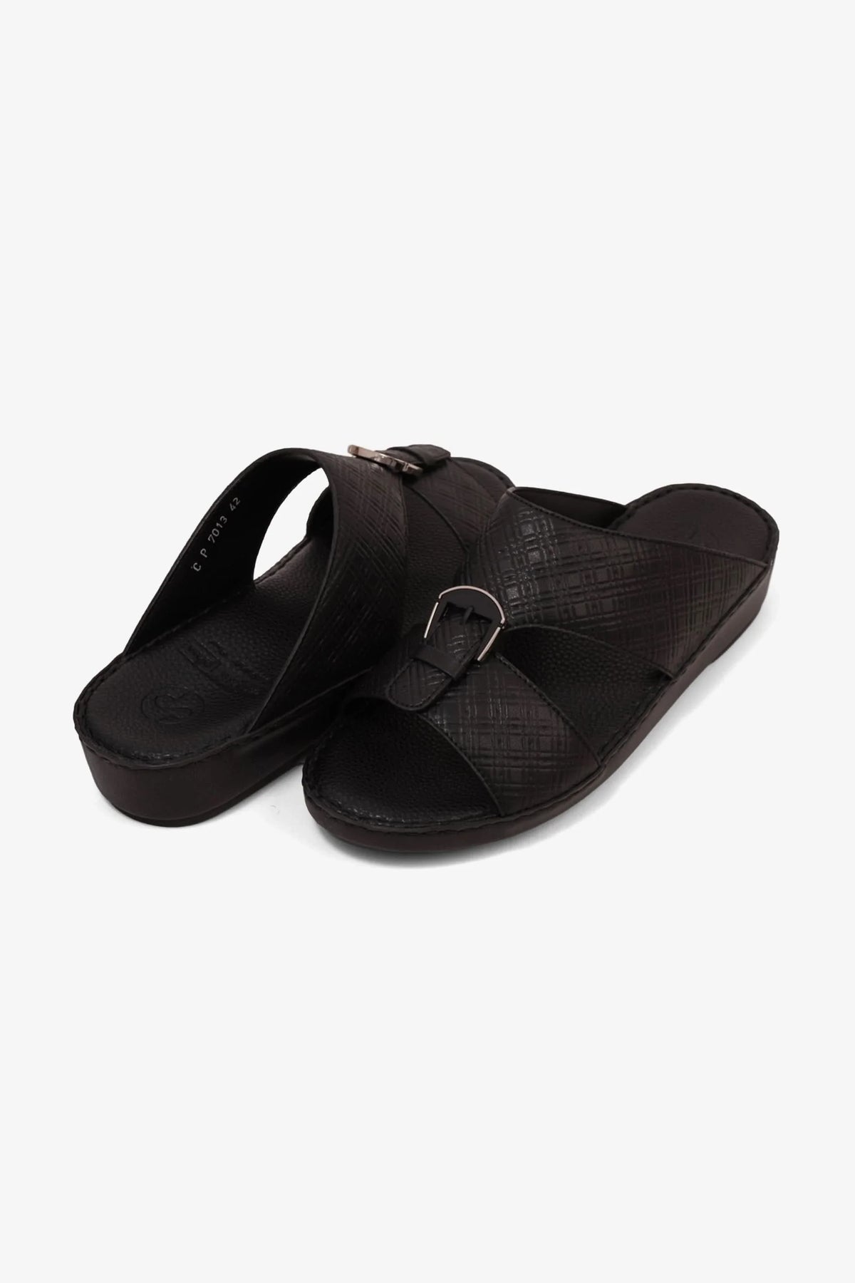 Comfort Plus Men's Cushioned Slip-On Sandals Black MSDCP7013 - Sole Therapy