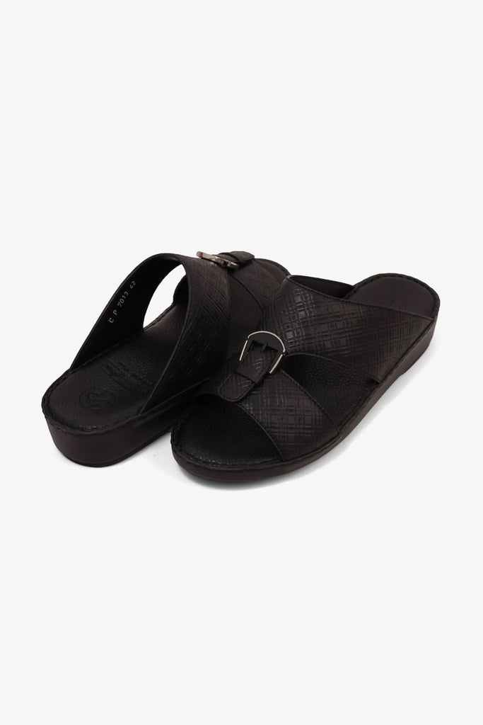Comfort Plus Men's Cushioned Slip-On Sandals Black MSDCP7013 - Sole Therapy
