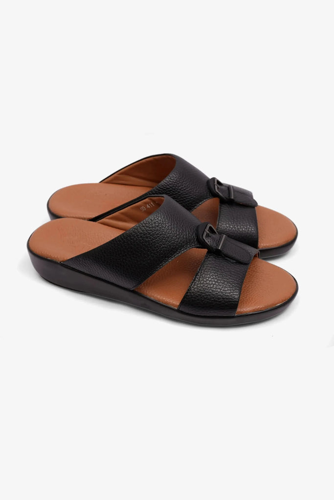 Comfort Plus Men's Flexible Outsole Sandals Black SO411 - Sole Therapy