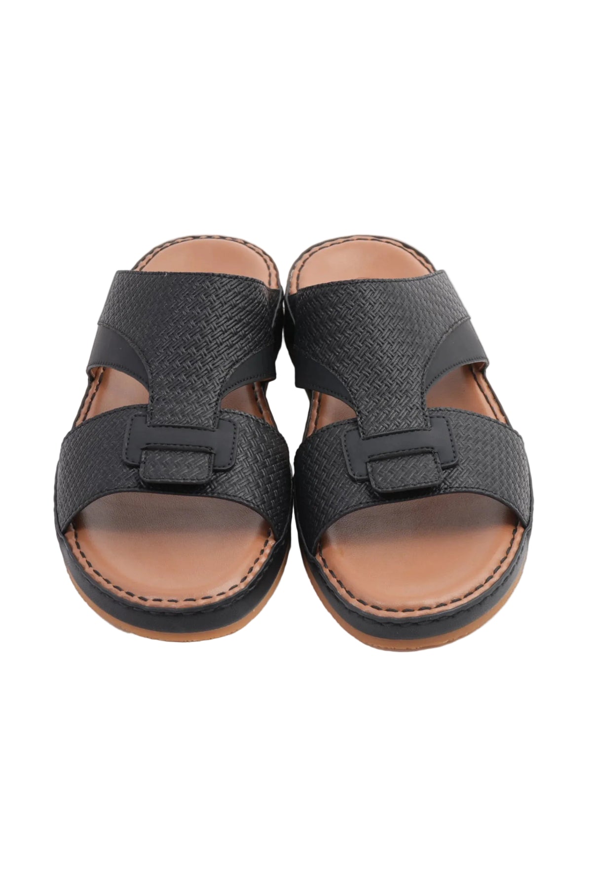 Comfort Plus Men's Genuine Leather Sandals Black CP3006 - Sole Therapy