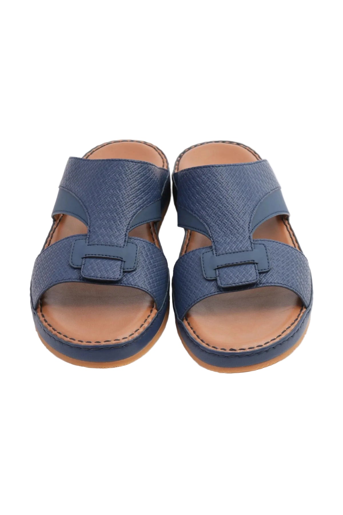Comfort Plus Men's Genuine Leather Sandals Navy CP3006 - Sole Therapy