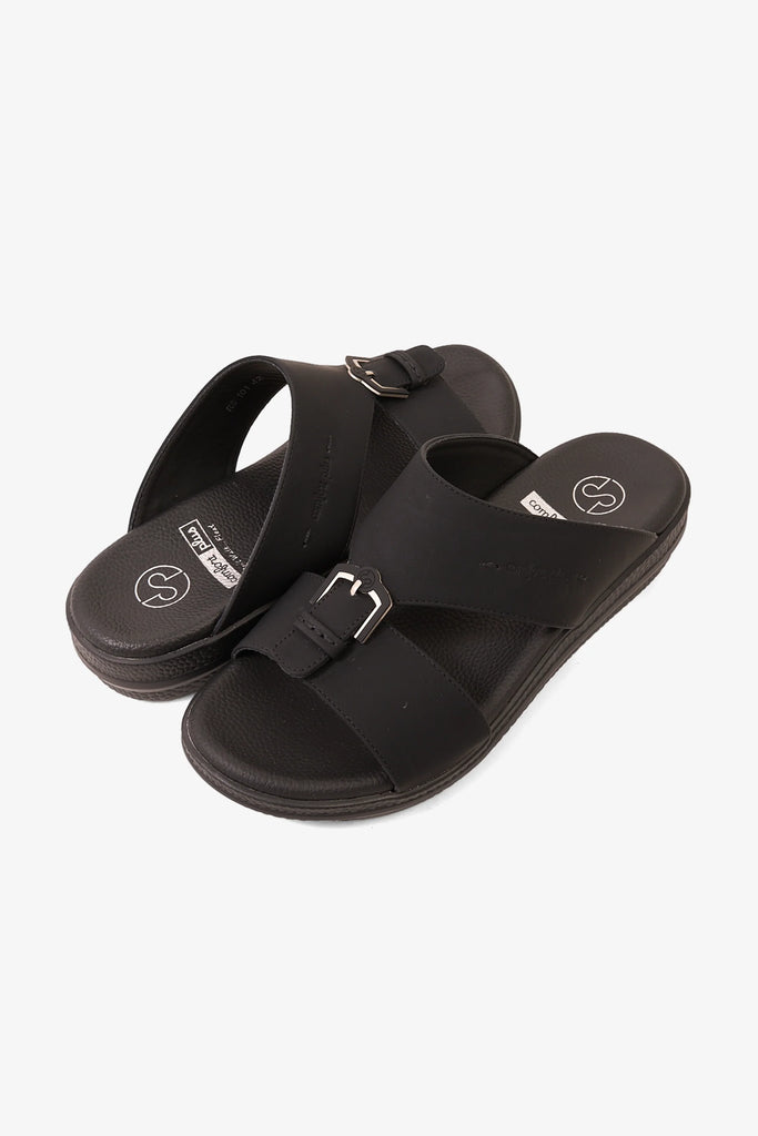 Comfort Plus Men's Infinity Step Arabic Sandals Black MSDGBCPRS101 - Sole Therapy