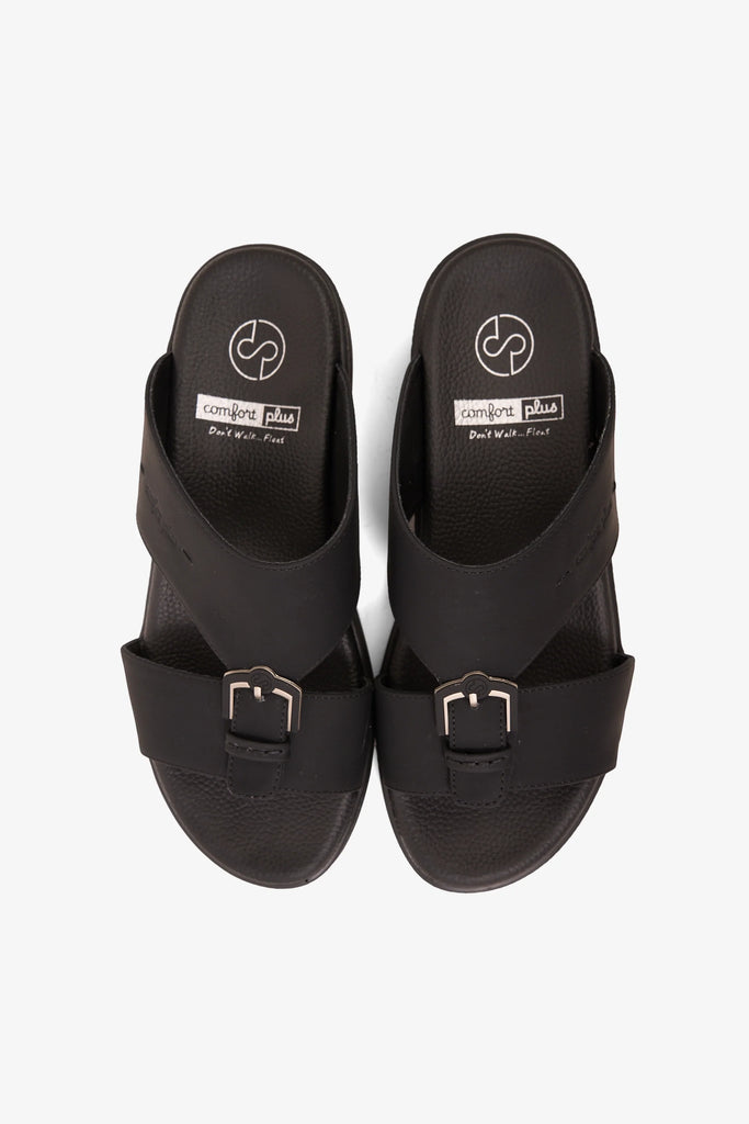 Comfort Plus Men's Infinity Step Arabic Sandals Black MSDGBCPRS101 - Sole Therapy